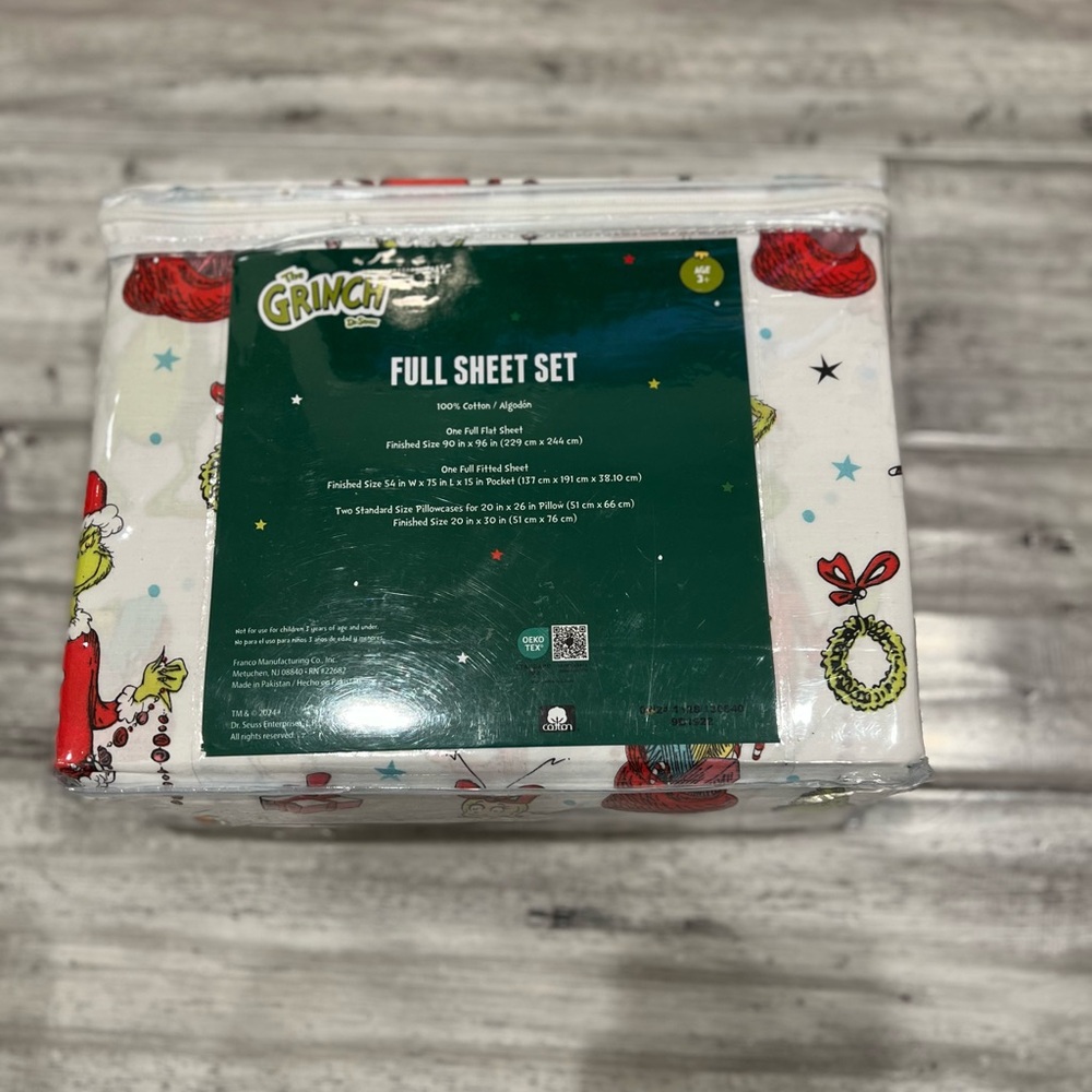 Dr. Seuss The Grinch Full Sheet Set Christmas Holiday - Picture 5 of 7